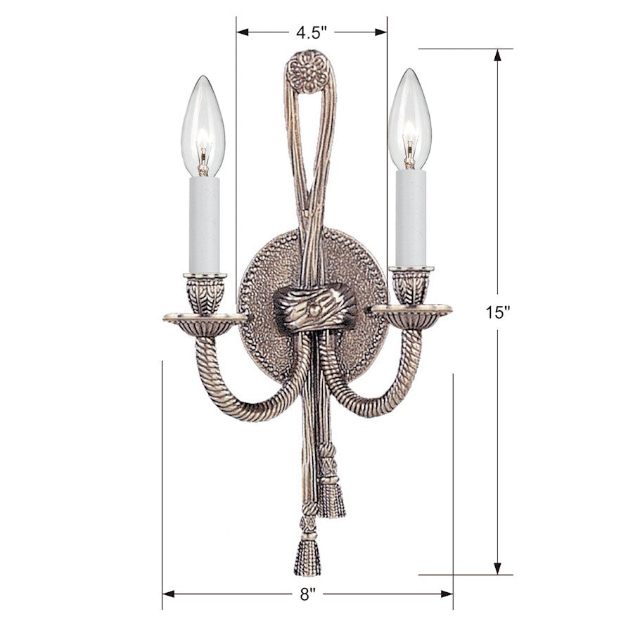 2 Light 8" Wall Sconce