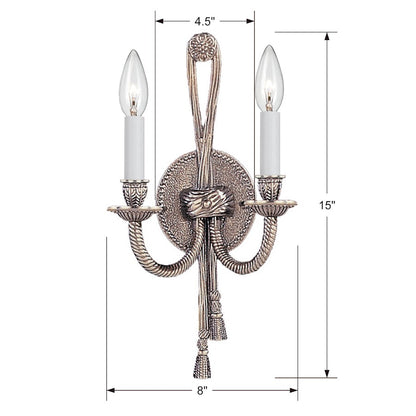 2 Light 8" Wall Sconce