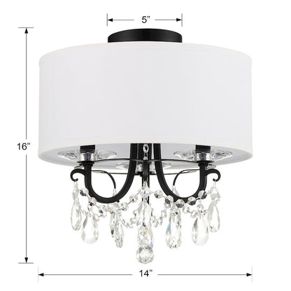 Crystorama Othello 3 Light Semi Flush Mount