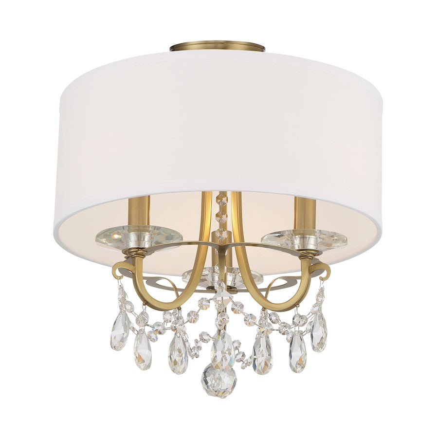 Crystorama Othello 3 Light Semi Flush Mount