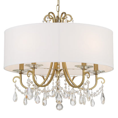 Crystorama Othello 5 Light Chandelier, Gold, Swarovski Strass - 6625-VG-CL-S