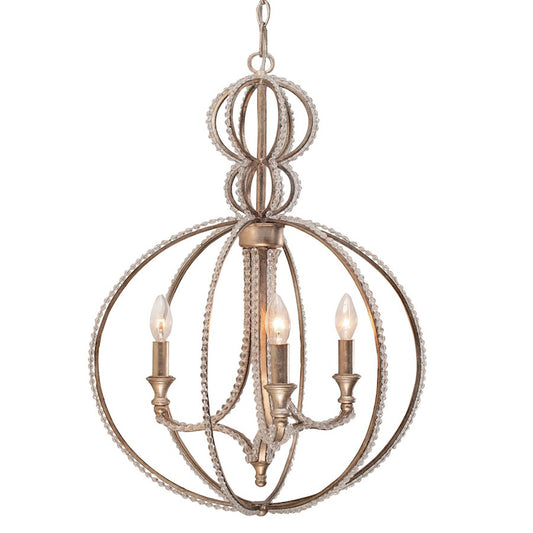 3 Light Distressed Twilight Mini Chandelier