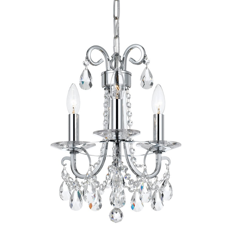 3 Light Polished Chrome Mini Chandelier