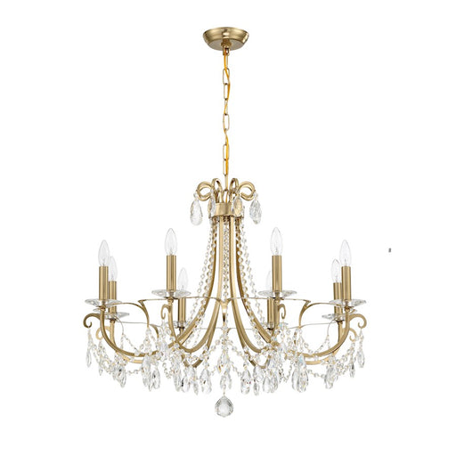 Crystorama Othello 8 Light Chandelier, Vibrant Gold - 6828-VG-CL-MWP