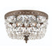 Crystorama Ceiling Mount 2 Light Flush Mount, Bronze/Clear - 708-EB-CL-I