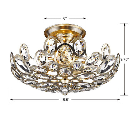 Crystorama Sterling 3 Light Distressed Twilight Ceiling Mount