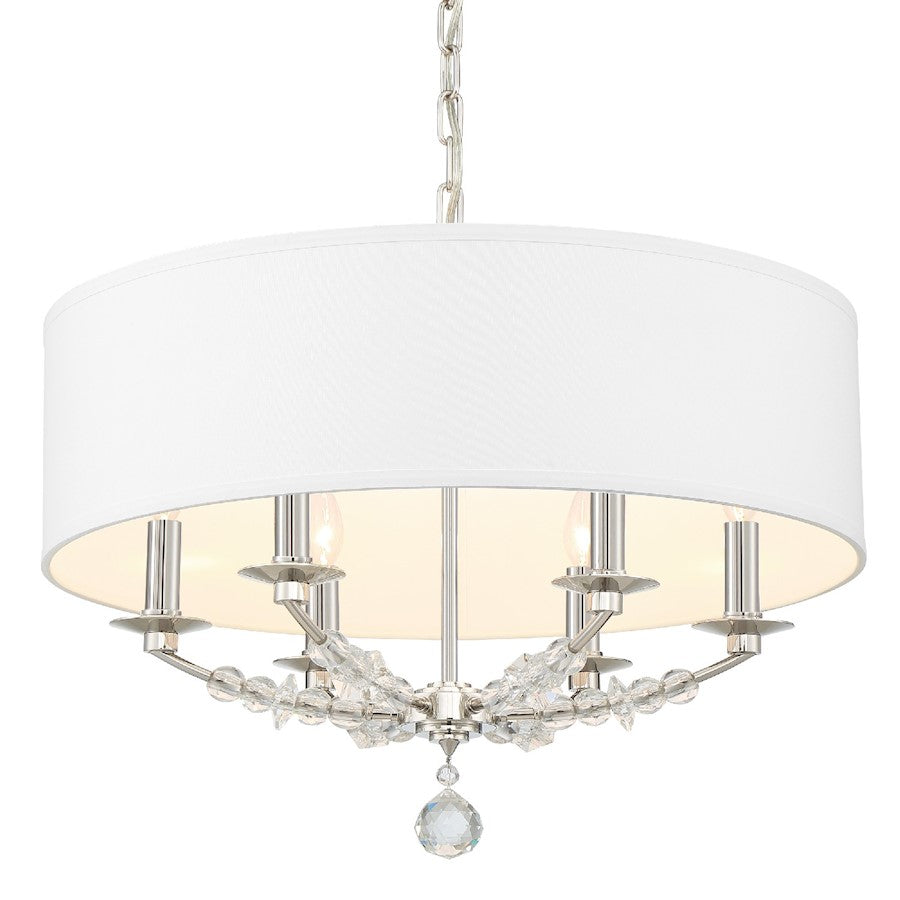 Crystorama Mirage 6 Light Chandelier, Polished Nickel - 8016-PN