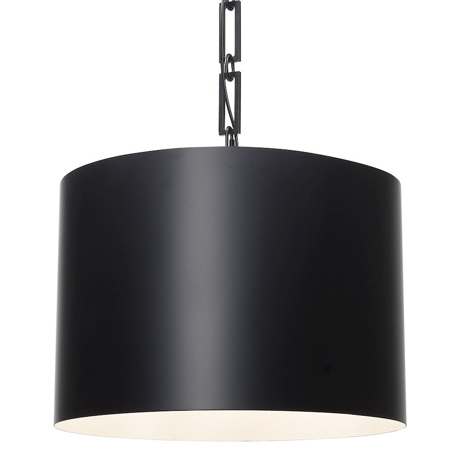 6 Light Chandelier, Black