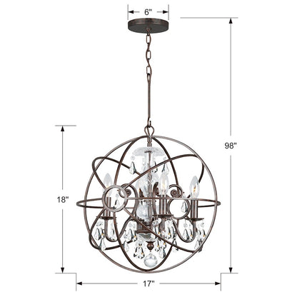 5 Light Crystal Sphere Chandelier