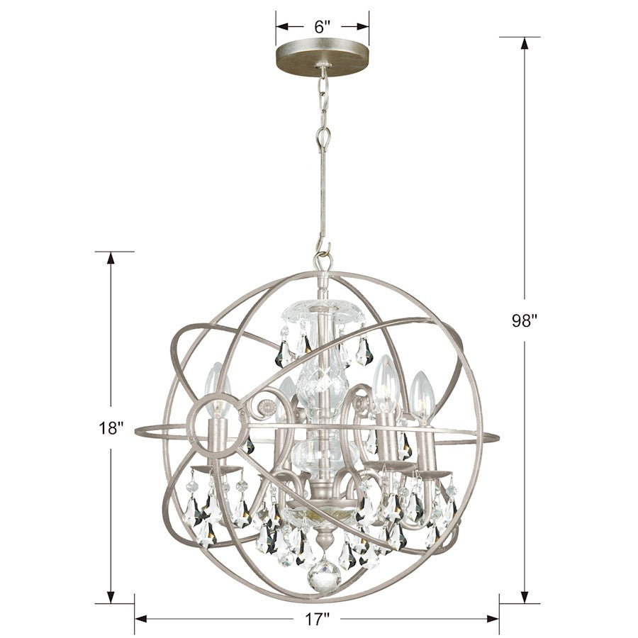 5 Light Crystal Sphere Chandelier