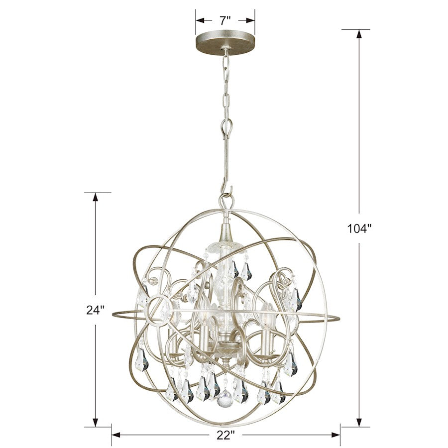 5 Light Crystal Sphere Chandelier