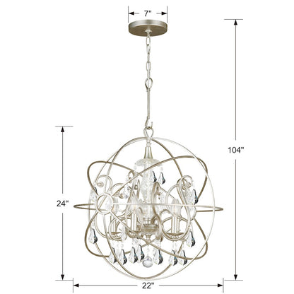 5 Light Crystal Sphere Chandelier