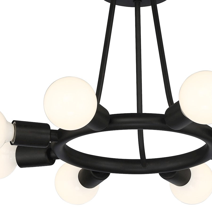 Crystorama Dakota 8 Light Ceiling Mount, Black