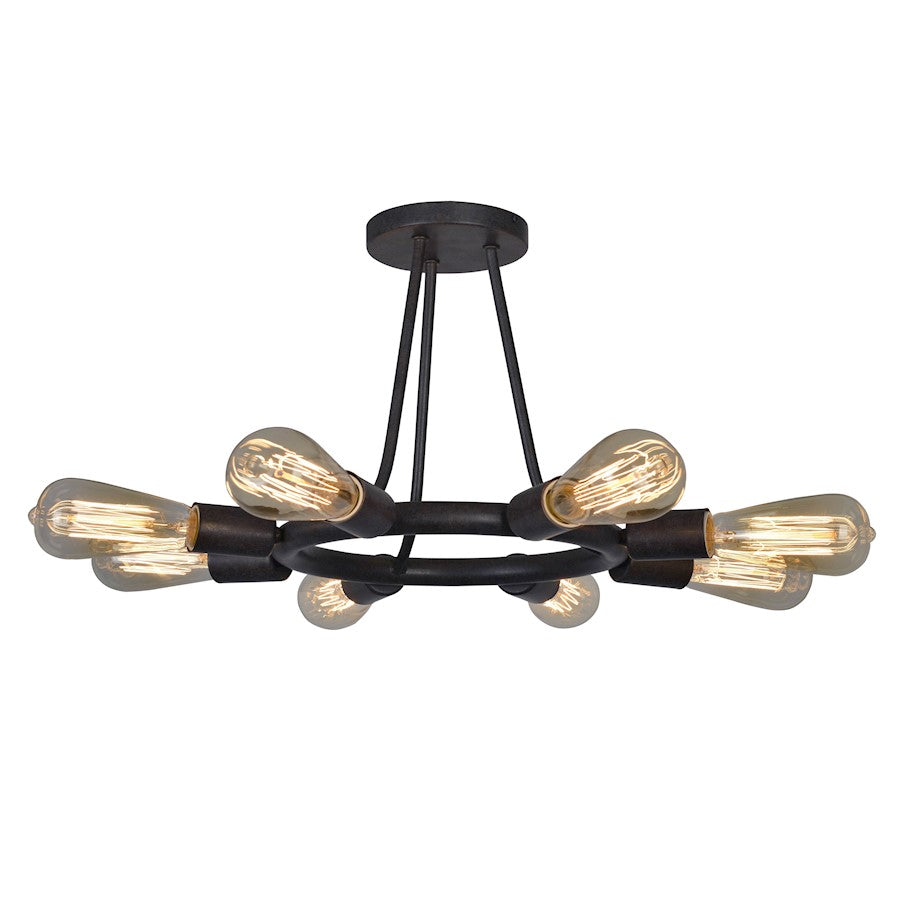 Crystorama Dakota 8 Light Bronze Ceiling Mount