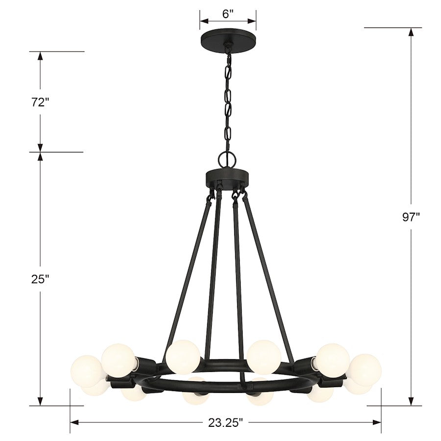 Dakota Chandelier, Black