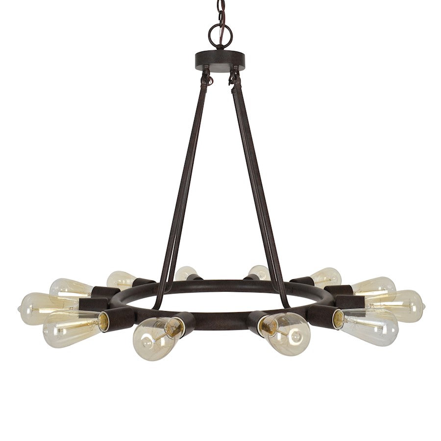 12 Light Bronze Chandelier