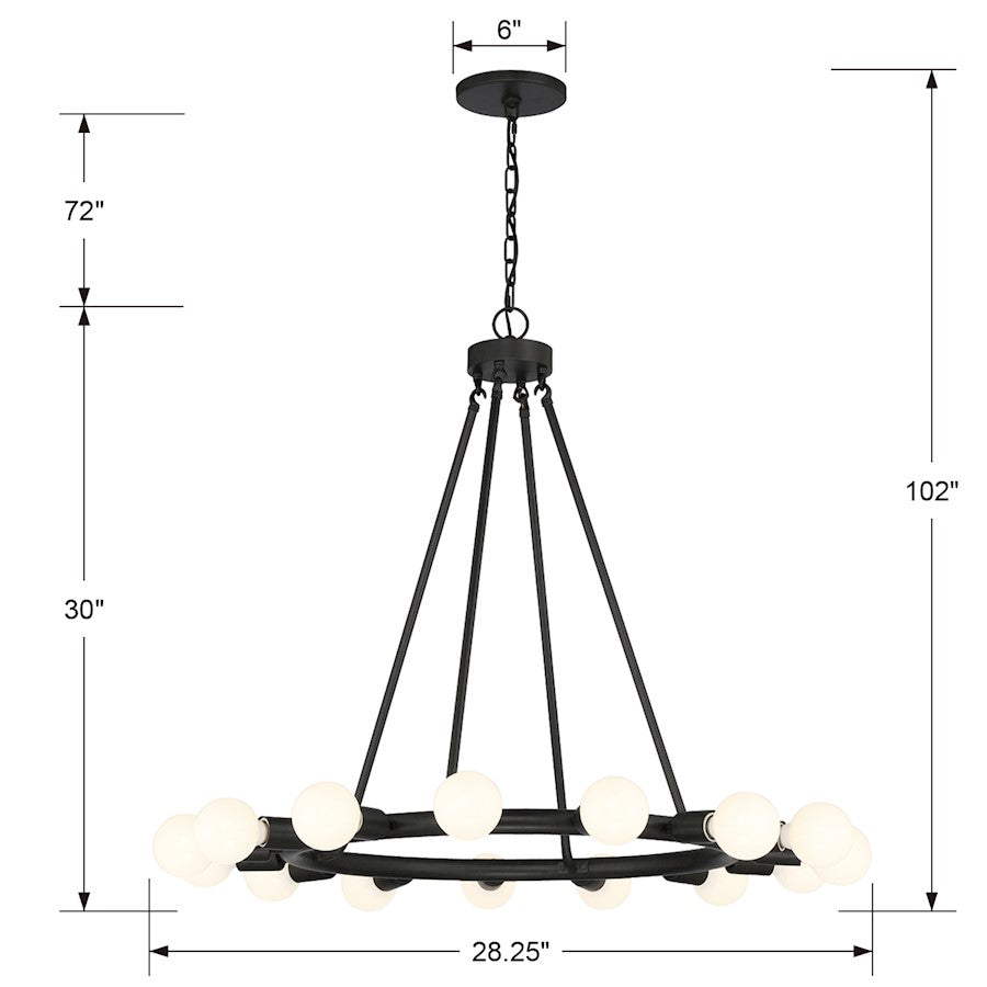 Dakota Chandelier, Black