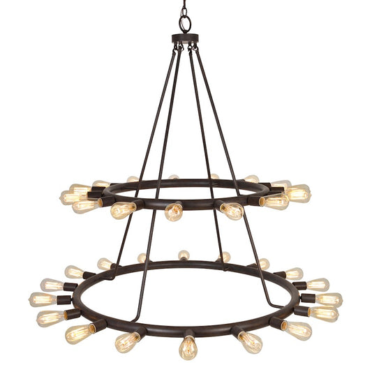 33 Light Bronze Chandelier