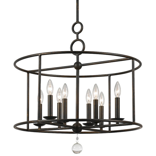 Crystorama Cameron 8 Light Wrought Iron Chandelier II