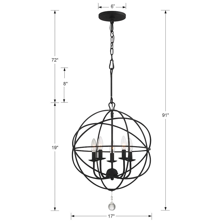 Solaris Chandelier, Black