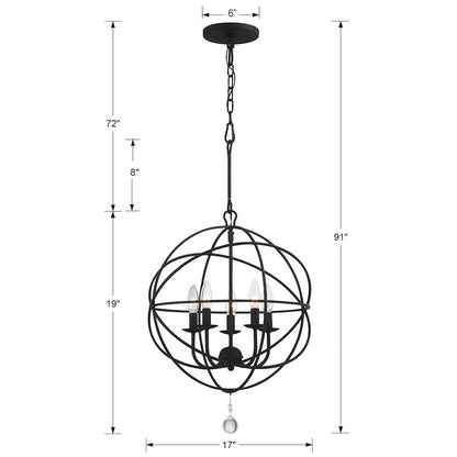 Solaris Chandelier, Black