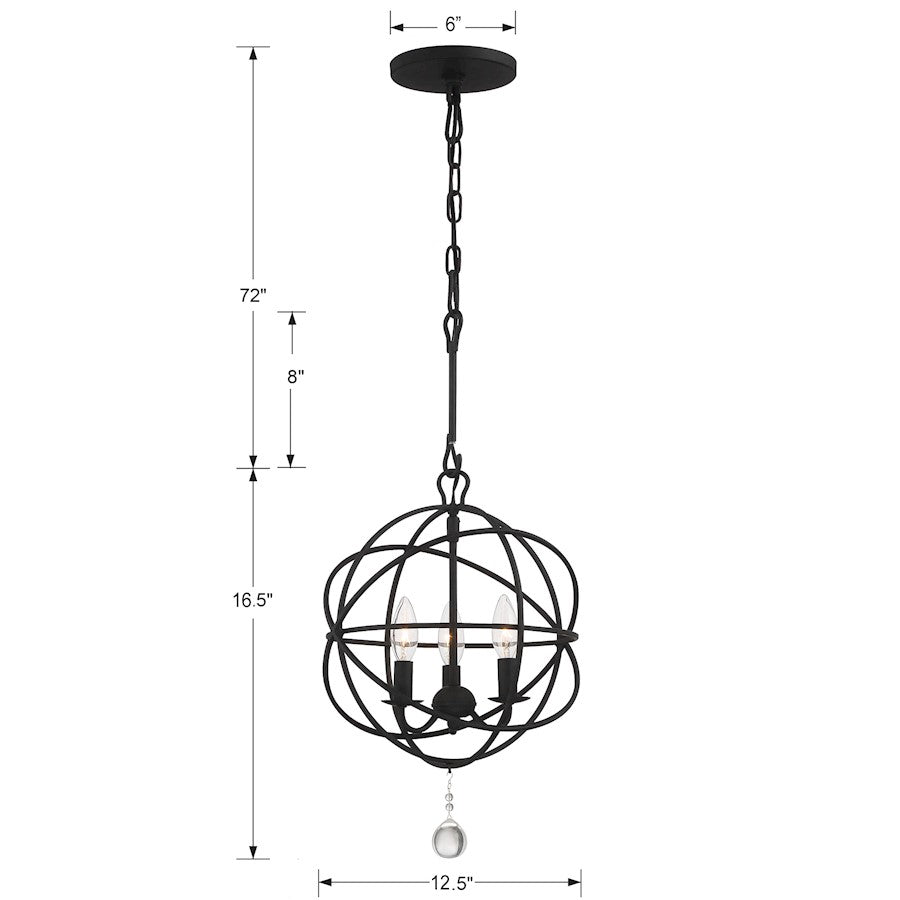 Solaris Chandelier, Black