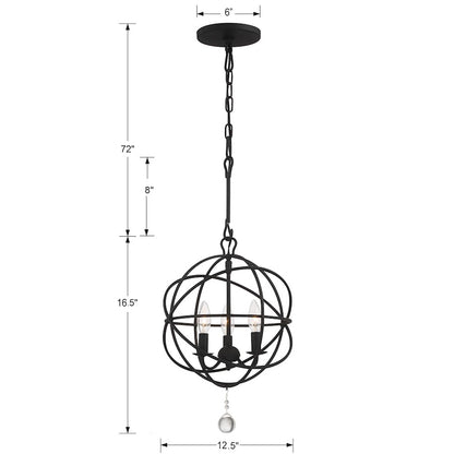 Solaris Chandelier, Black