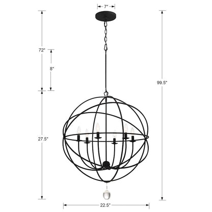 Solaris Chandelier, Black