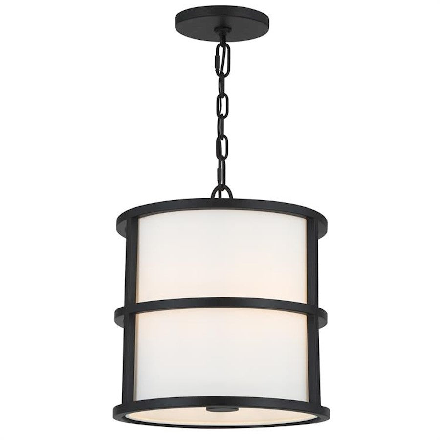 Crystorama Hulton 3 Light Pendant, Matte Black - 9593-MK