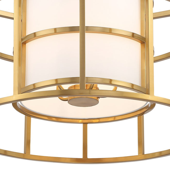 Crystorama Hulton Chandelier, Luxe Gold/White
