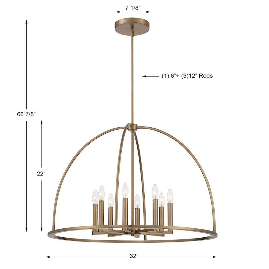 8 Light Chandelier