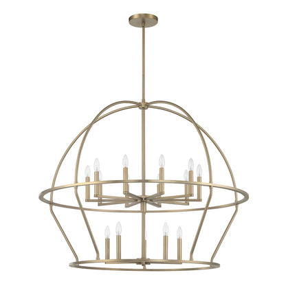 Crystorama Abbott 15 Light Chandelier, Vibrant Gold - ABB-3029-VG