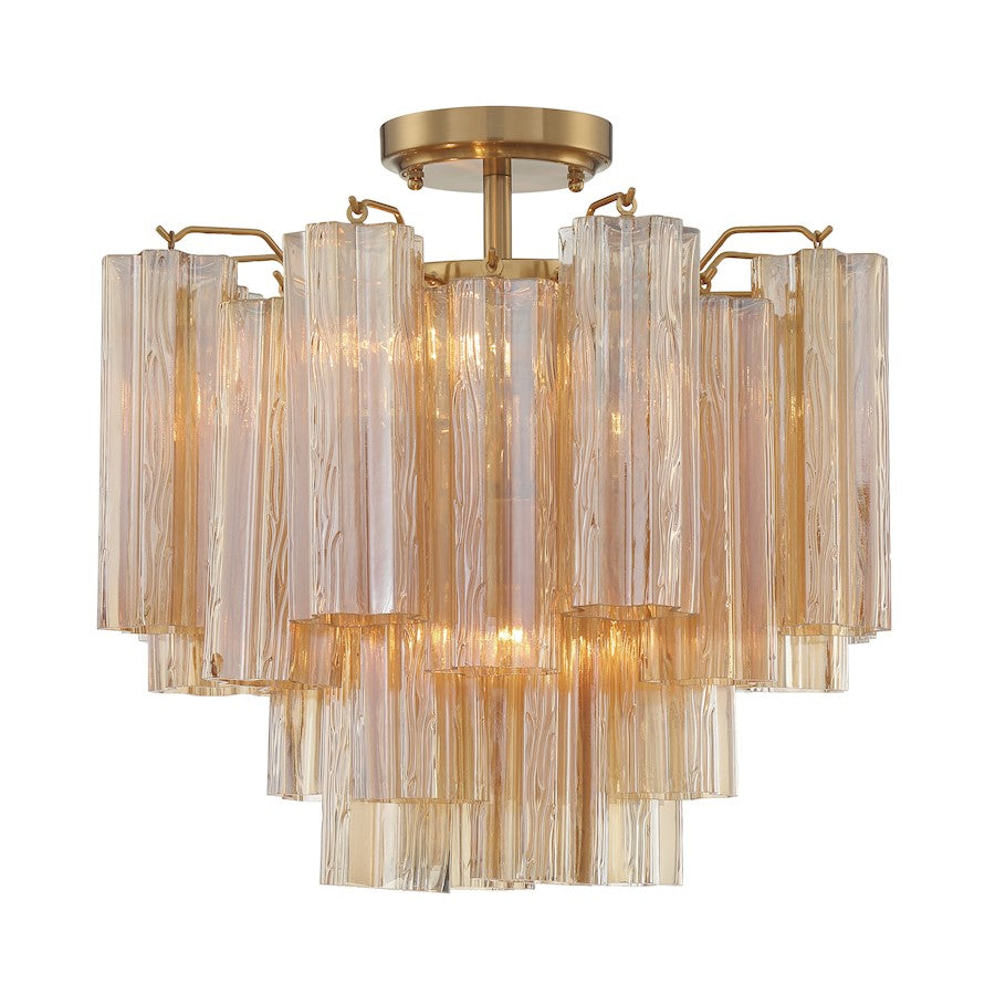 Crystorama Addis 4 Lt Semi Flush Mount