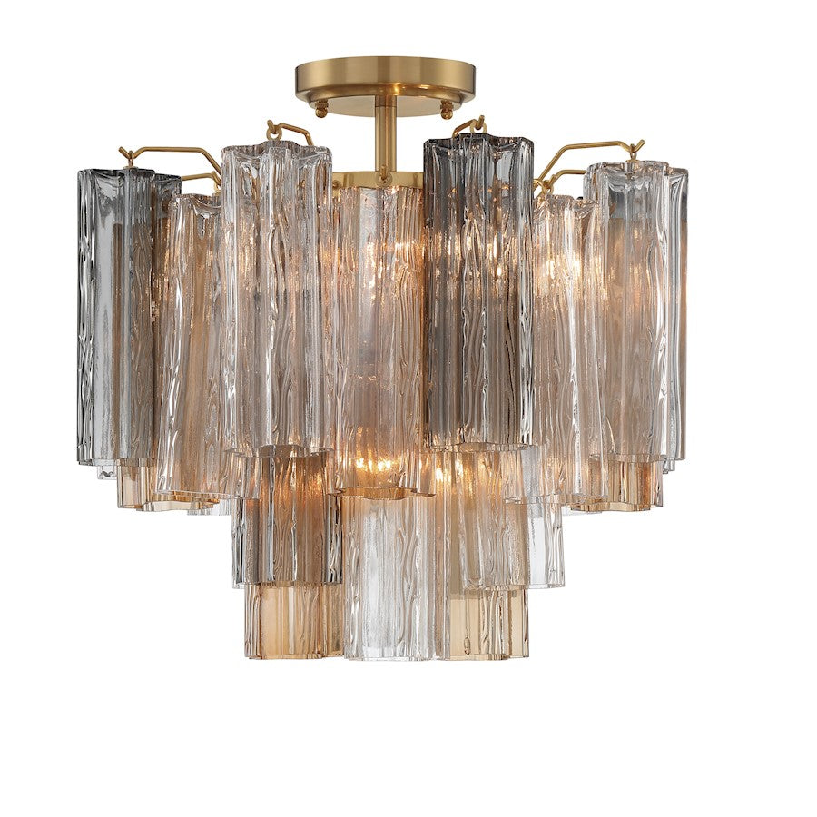 Crystorama Addis 4 Lt Semi Flush