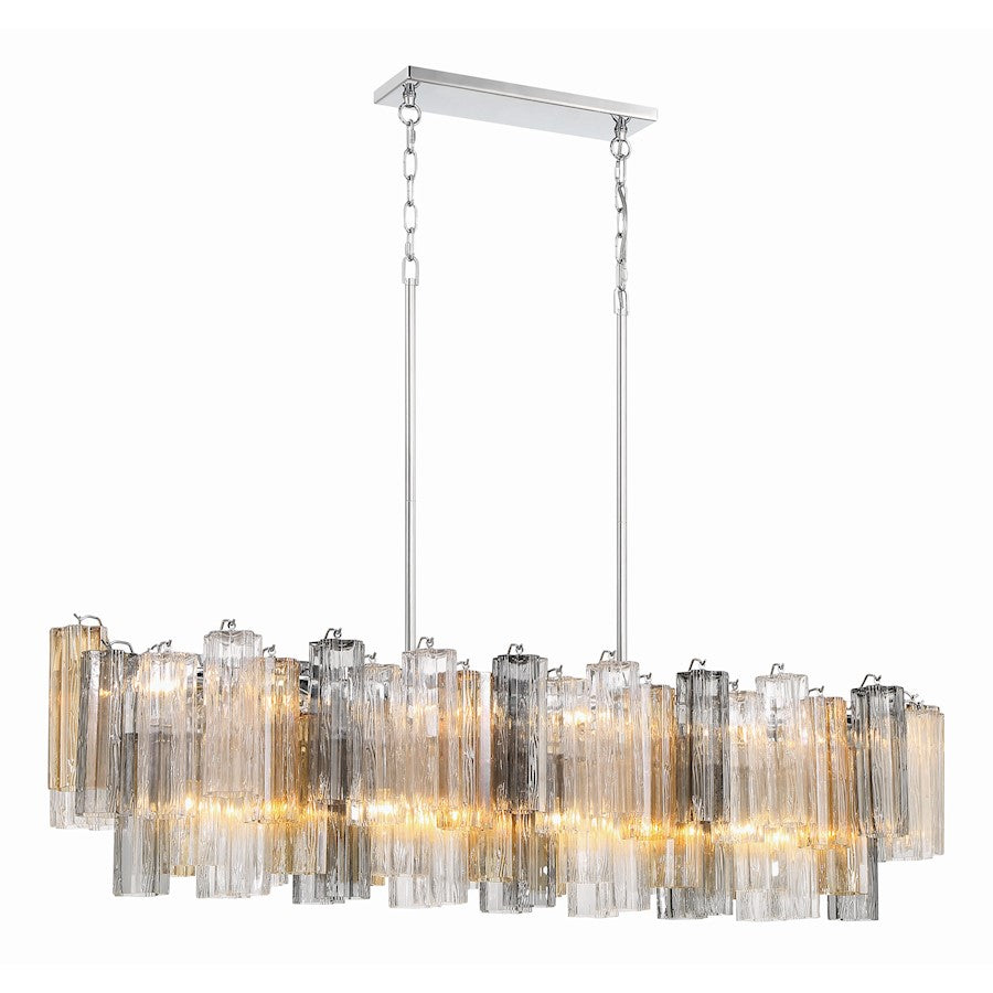 14 Light Chandelier, Polished Chrome