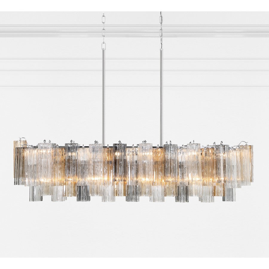 14 Light Chandelier, Polished Chrome