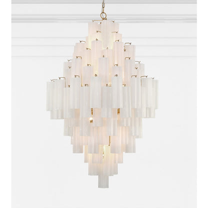 20 Light Chandelier, Aged Brass