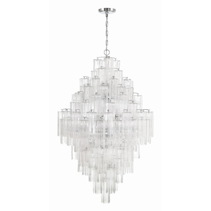 20 Light Chandelier, Polished Chrome