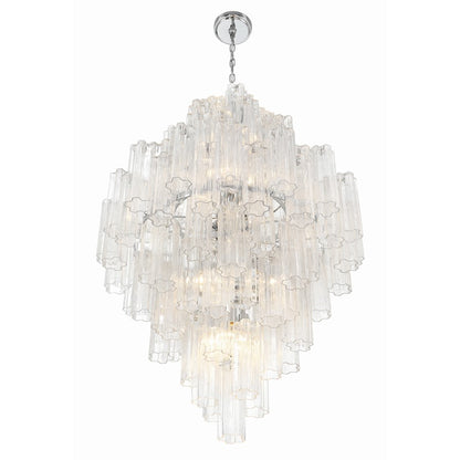 20 Light Chandelier, Polished Chrome