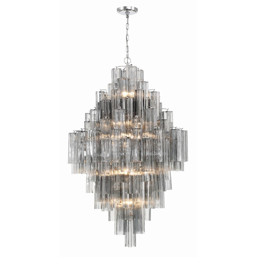 Crystorama Addis 20 Light Chandelier, Polished Chrome - ADD-319-CH-SM