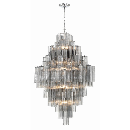 Crystorama Addis 20 Light Chandelier, Polished Chrome - ADD-319-CH-SM