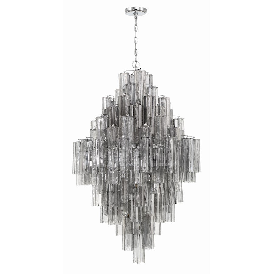 20 Light Chandelier, Polished Chrome