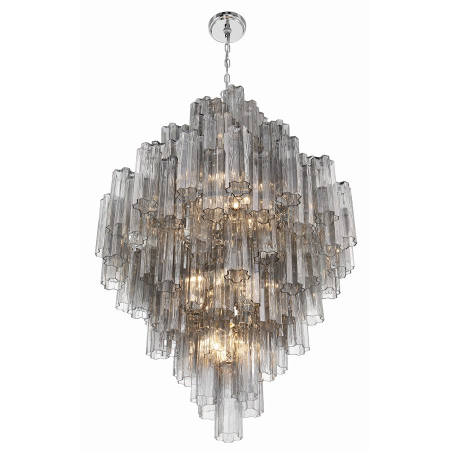 20 Light Chandelier, Polished Chrome