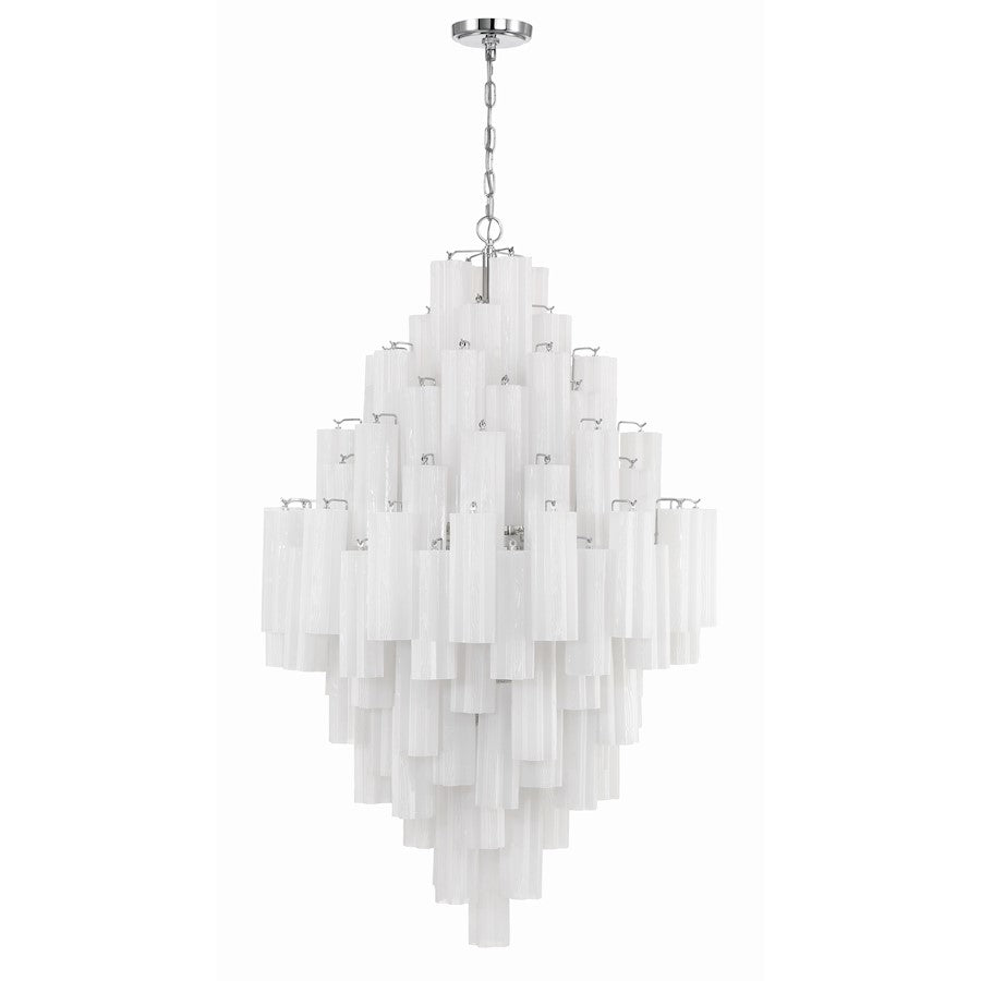 20 Light Chandelier, Polished Chrome