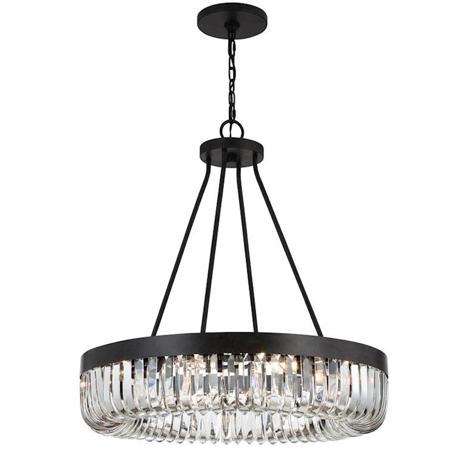 Crystorama Alister 10 Light Chandelier, Charcoal Bronze - ALI-B2010-CZ