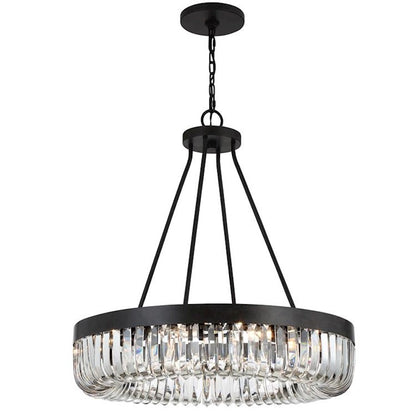 Crystorama Alister 10 Light Chandelier, Charcoal Bronze - ALI-B2010-CZ