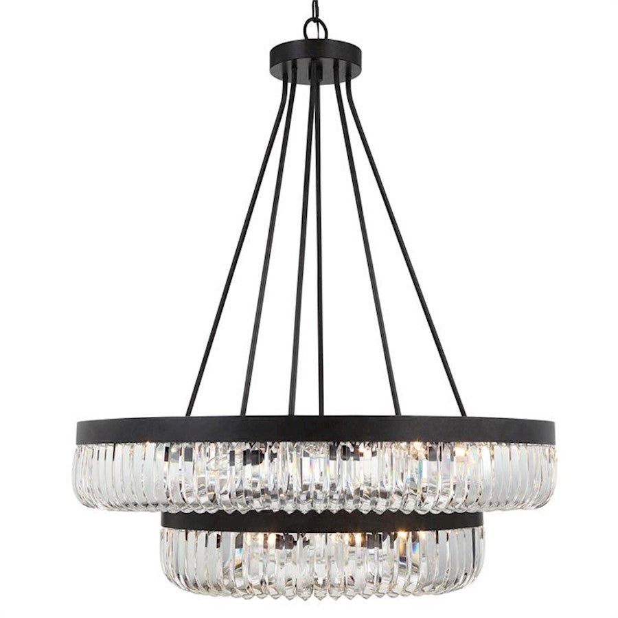 Crystorama Alister 26 Light Chandelier, Charcoal Bronze - ALI-B2026-CZ