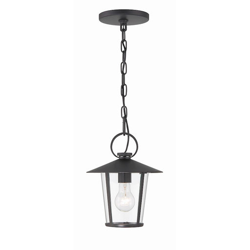 Crystorama Andover 1 Light Outdoor Chandelier, Matte Black - AND-9203-CL-MK
