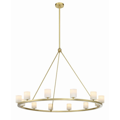 Crystorama Aragon 12 Light Chandelier, Soft Brass - ARA-10266-SB-ST