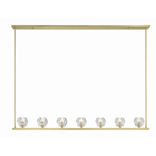 Crystorama Aragon 7 Light Chandelier, Soft Brass/Clear - ARA-10267-SB